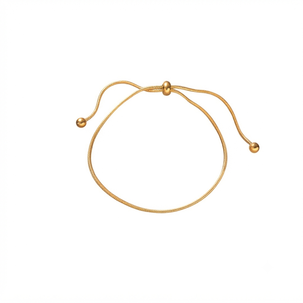 Baño de oro 18k.305 Pulsera ajustable dorada