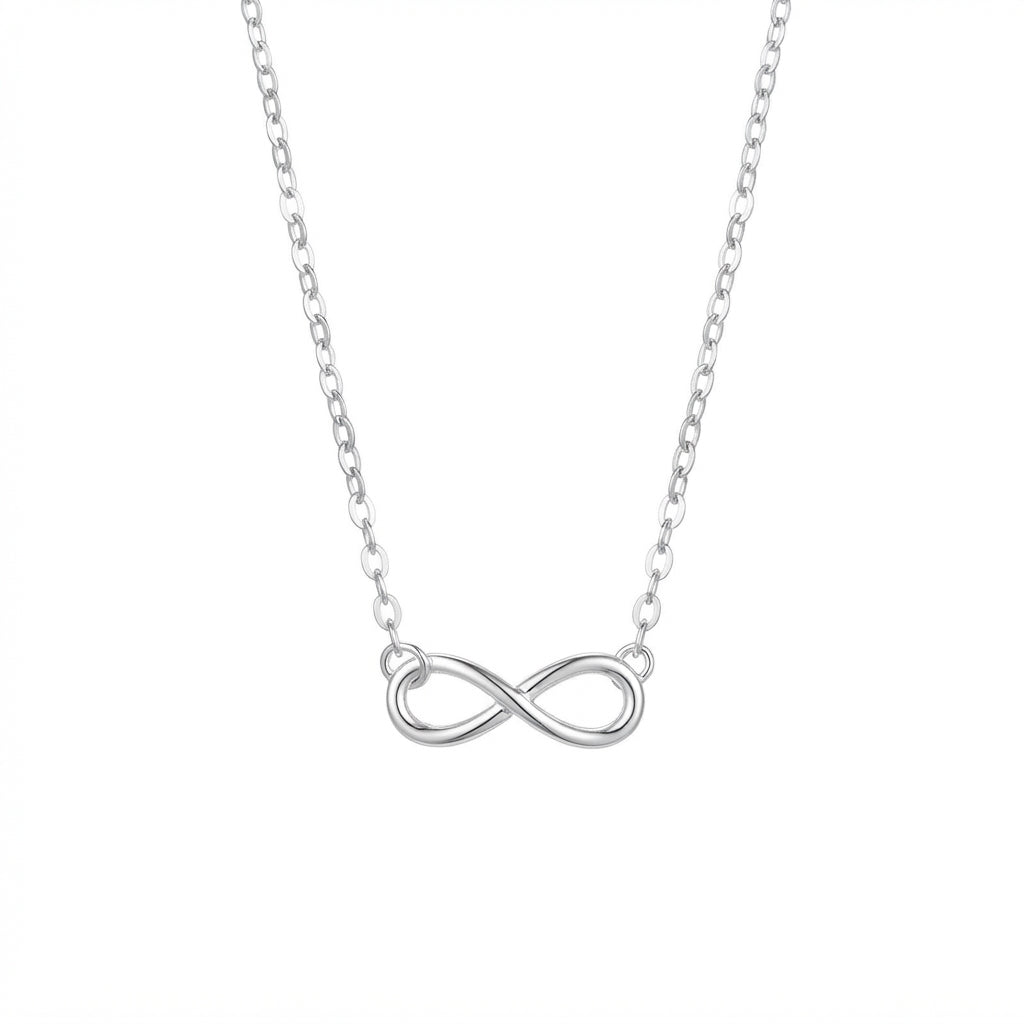 Fantasía fina CO.175 Collar infinita plateado