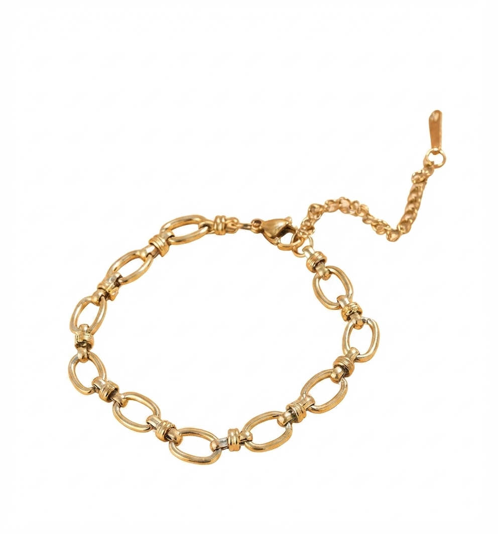 Baño de oro 18K.104 Pulsera dorada de baño de oro