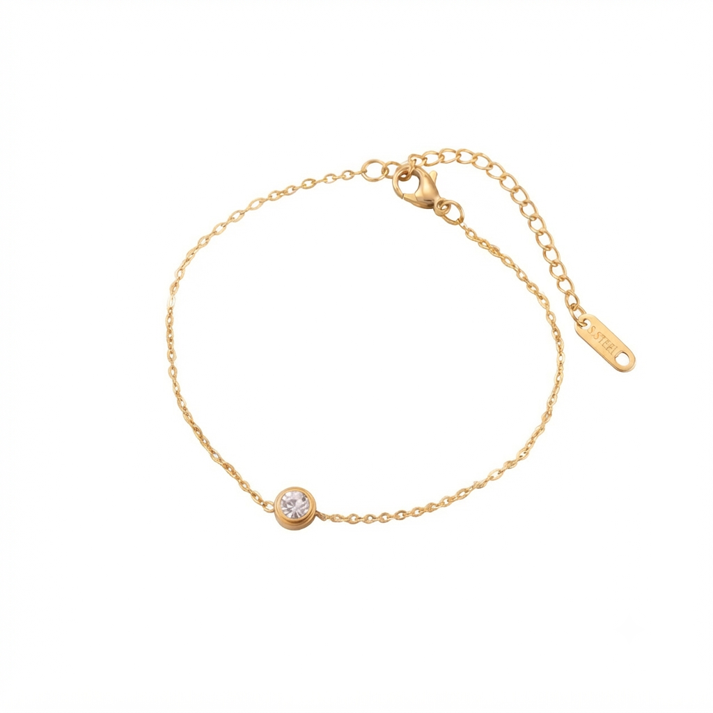 Baño de oro 18k.243 Pulsera de diamante