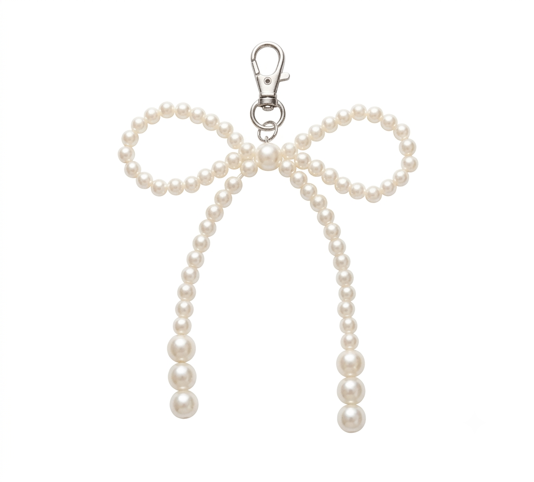 CHARM.4 Charm de tenis moña blanca