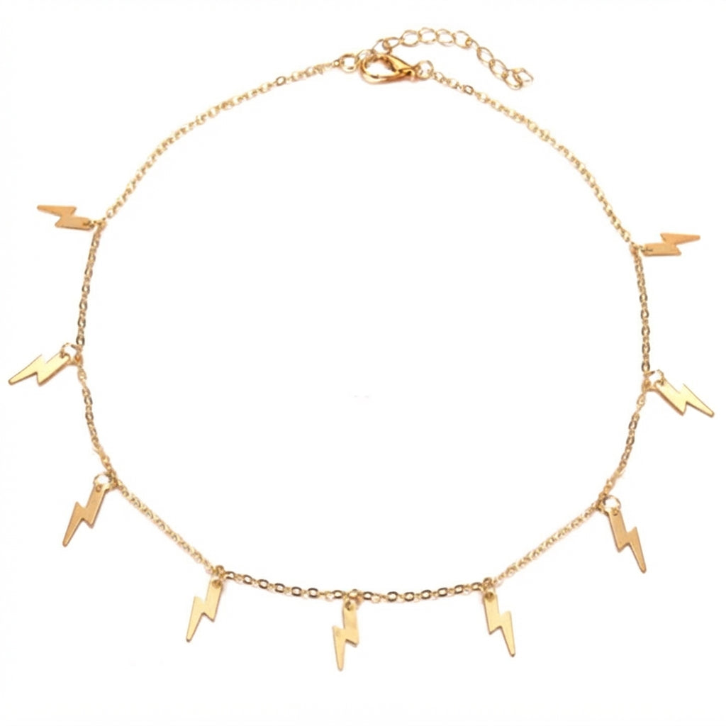 Fantasía fina CO.100 Collar de rayitos dorado