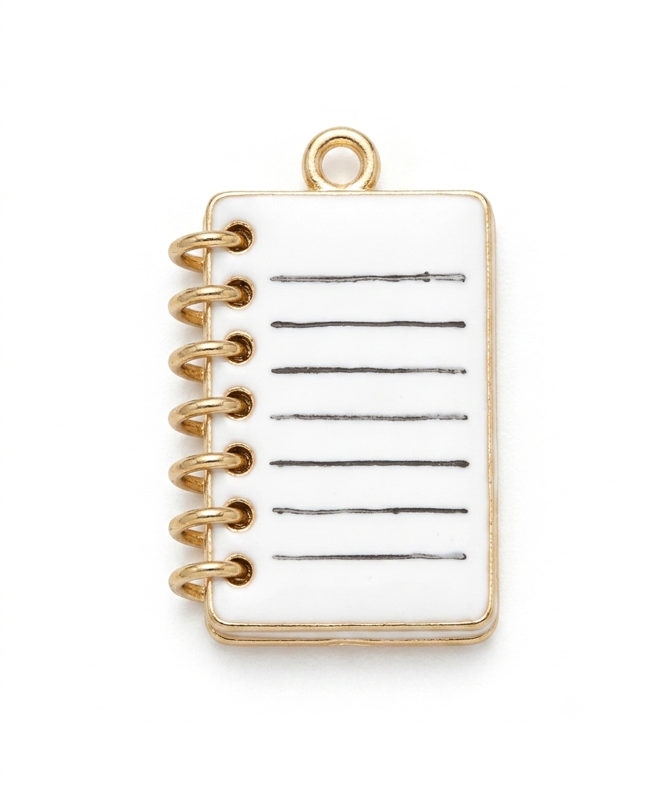 CHARM.57 Charm hoja de cuaderno
