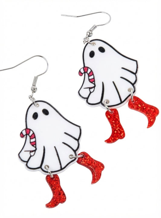 Acrílico NAV.2 Aretes de fantasma navideño
