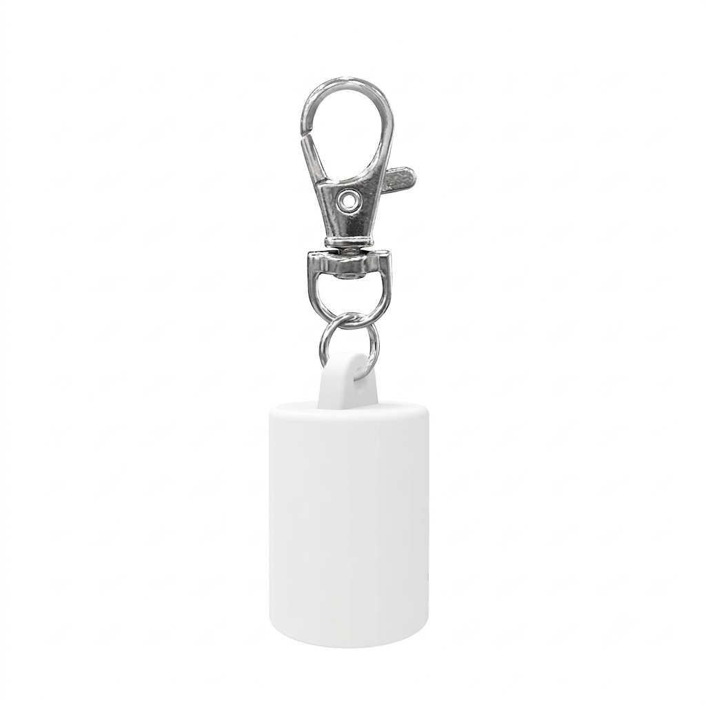 LLAV.8 Llavero para bálsamo labial blanco
