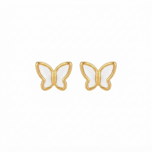 Baño de oro 18K.144 Aretes de mariposa baño de oro