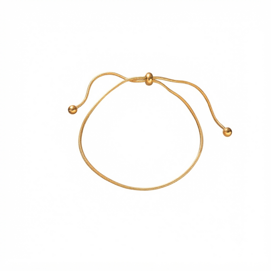 Baño de oro 18k.305 Pulsera ajustable dorada