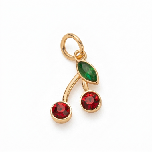 CHARM.23 Charm dorado de cereza