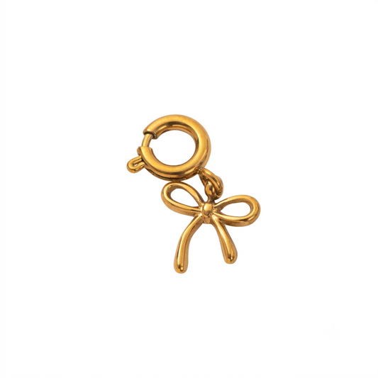 CHARM.50 Charm de moñita dorada