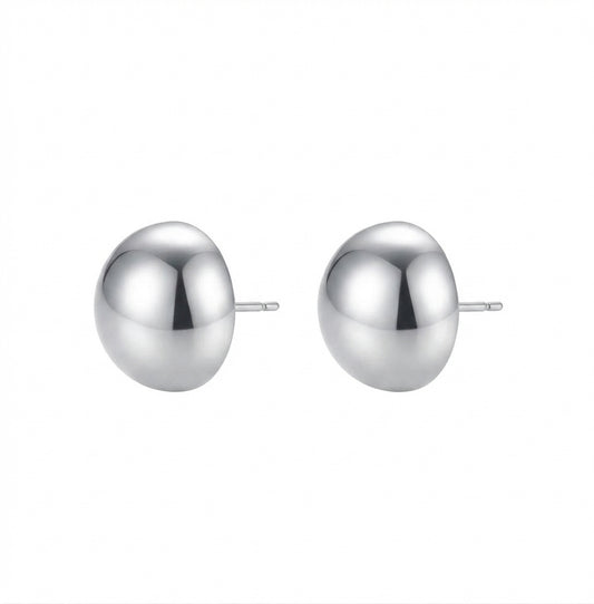 Fantasía fina ARE.105 Aretes redondos plateados