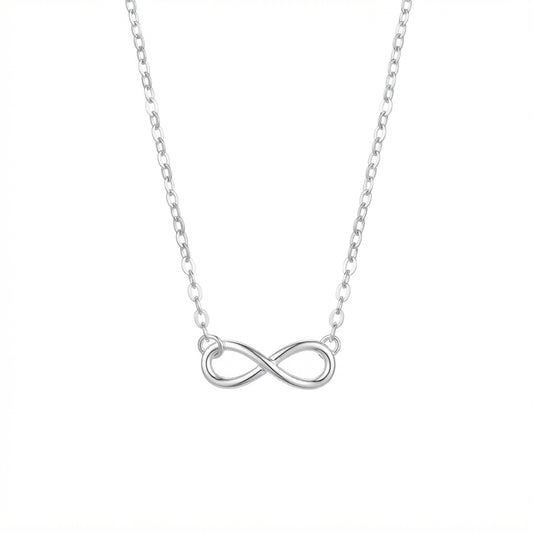 Fantasía fina CO.175 Collar infinita plateado