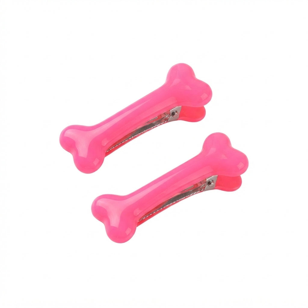 HALL.24 Ganchitos de huesito fucsia