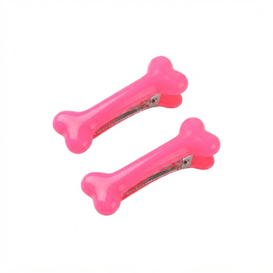 HALL.24 Ganchitos de huesito fucsia