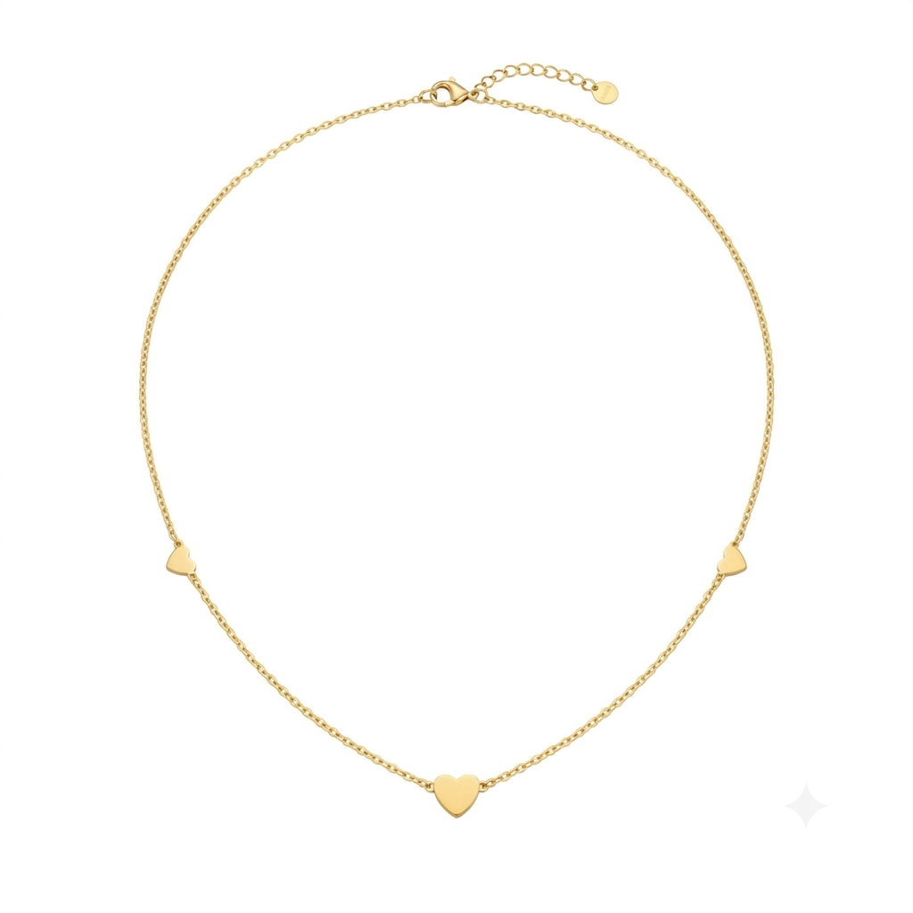 Baño de oro 18k.66 Collar de corazoncito