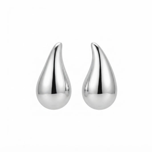 Fantasía fina ARE.46 Aretes de gota plateados