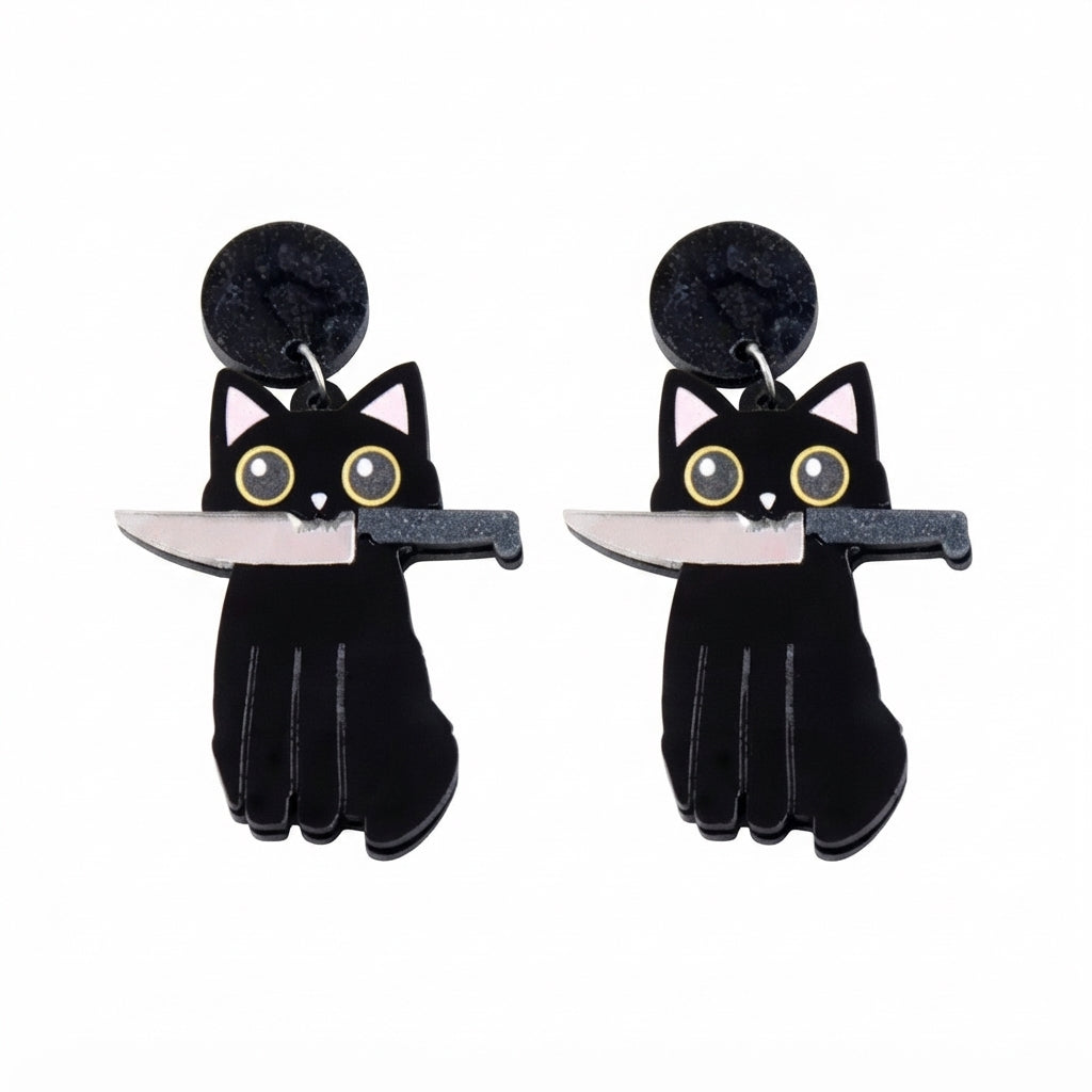 Acrílico HALL.4 Aretes de gato asesino