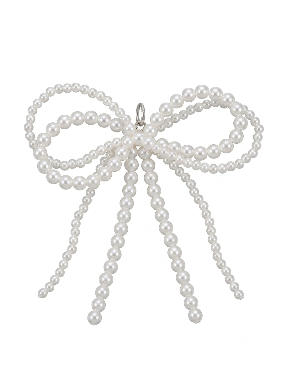CHARM.8 Charm de tenis moña blanca
