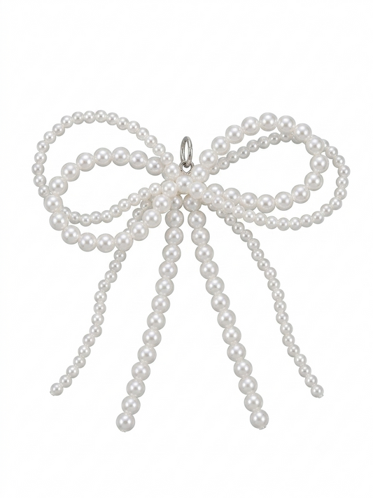 CHARM.8 Charm de tenis moña blanca