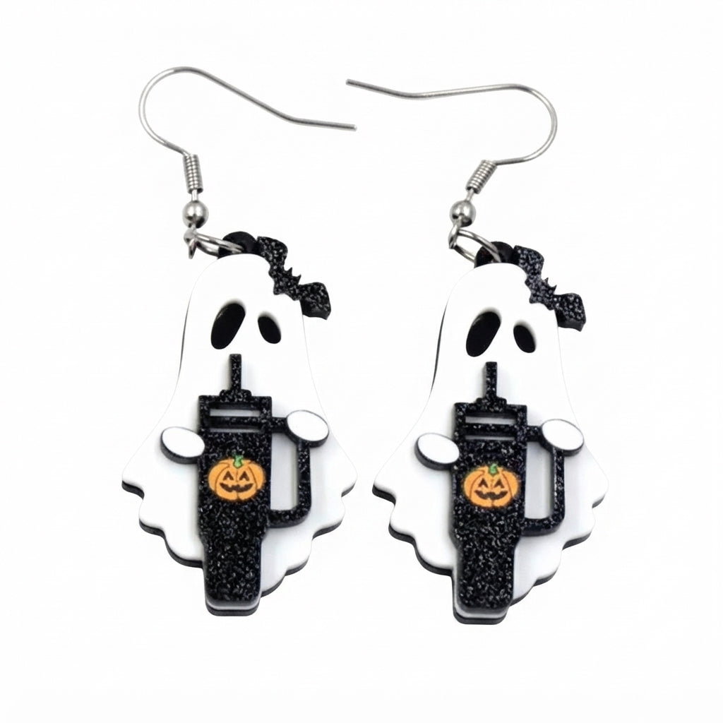Acrílico HALL.5 Aretes de fantasma halloween