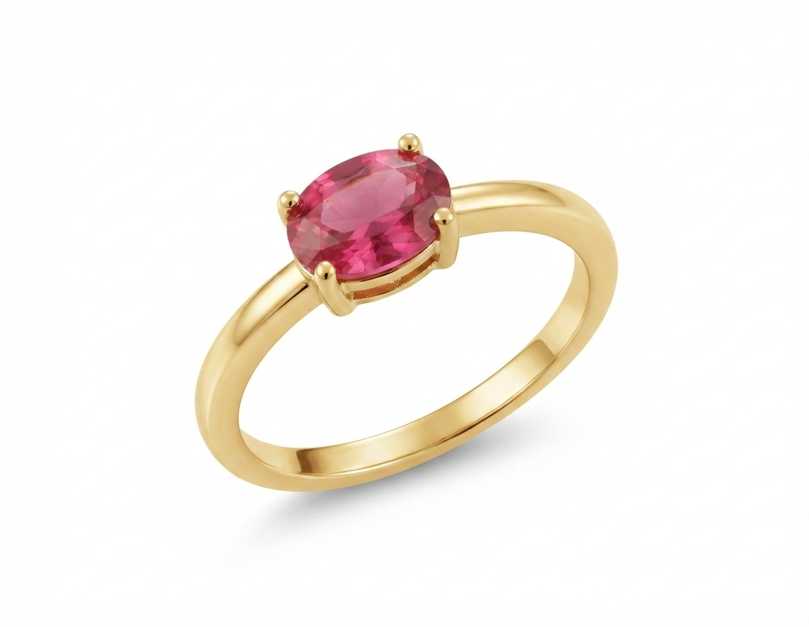Baño de oro 18k.296 anillo circonia corinta