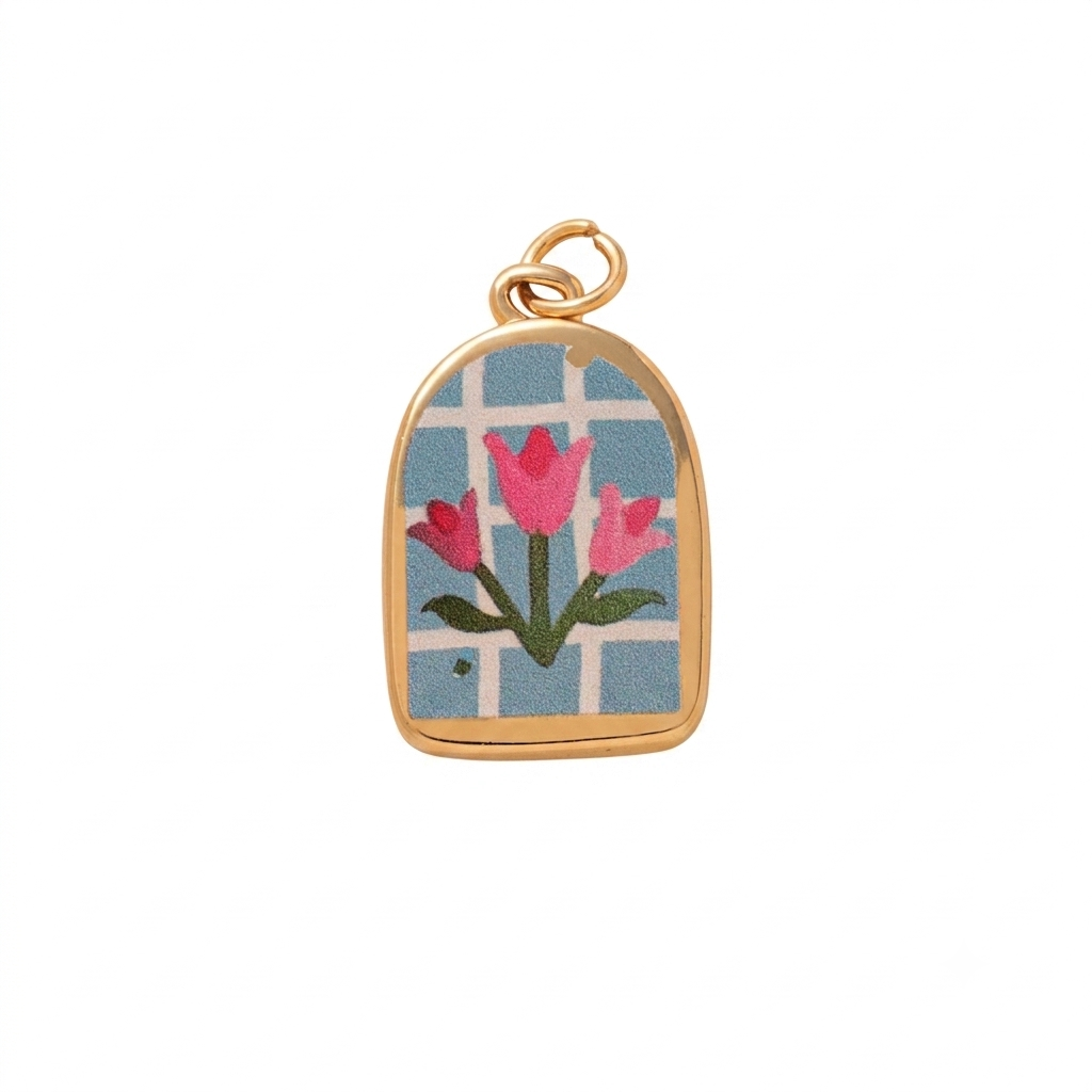CHARM.33 Charm de tulipanes
