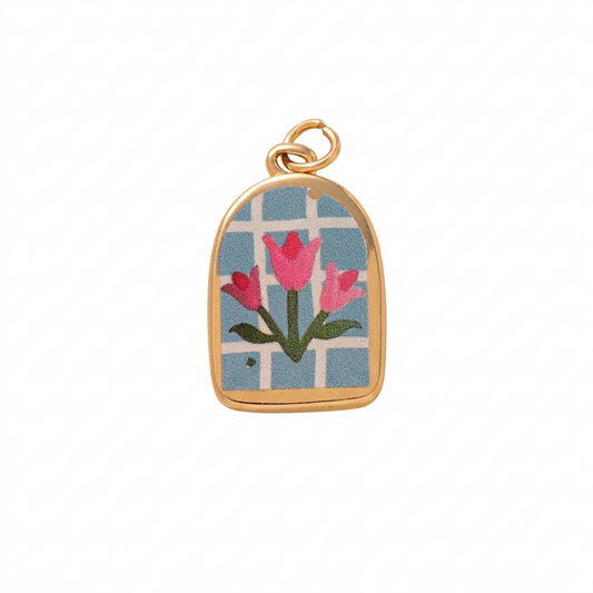 CHARM.33 Charm de tulipanes