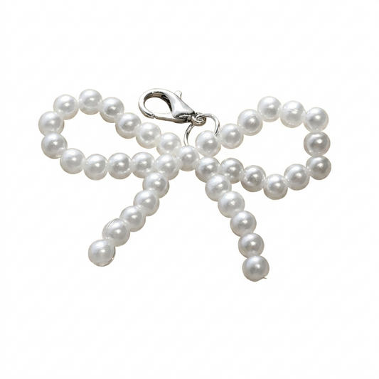CHARM.6 Charm de tenis moñita blanca