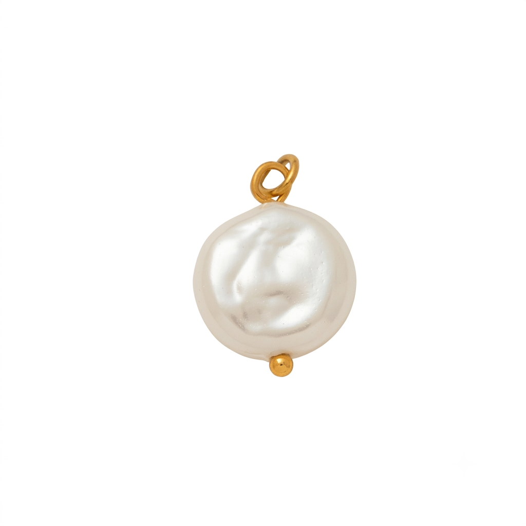 CHARM.40 Charm de perla blanca