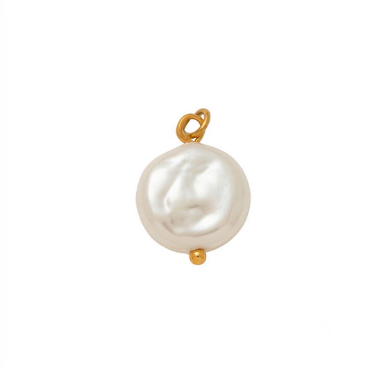CHARM.40 Charm de perla blanca