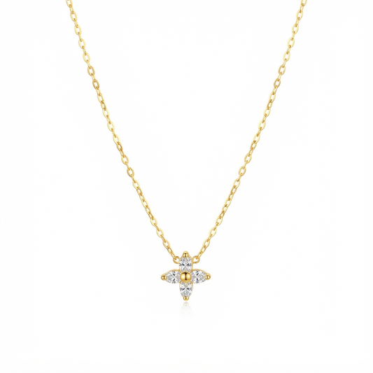 Baño de oro 18k.132 Cadena dorada de florecita