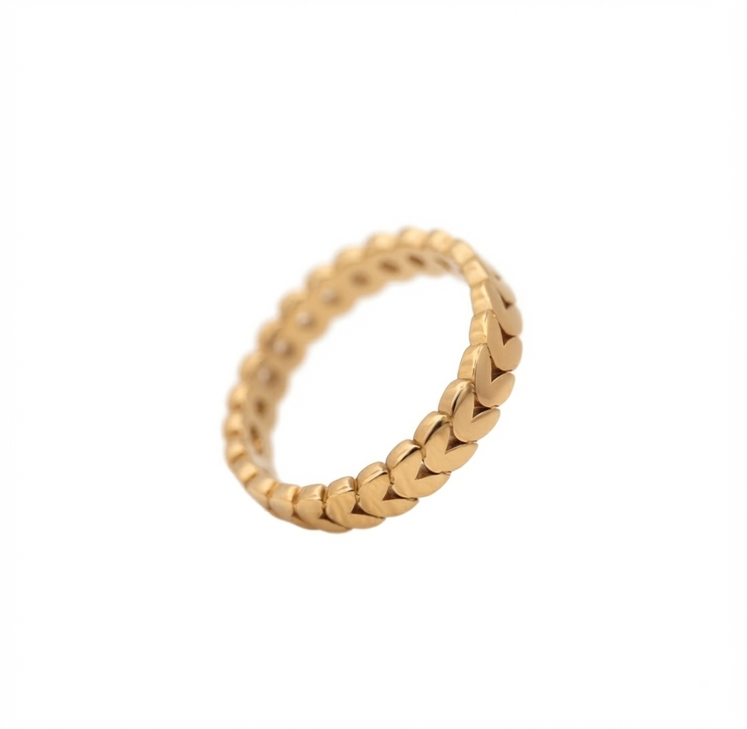 Baño de oro 18K.162 Anillo dorado talla 6 y 8