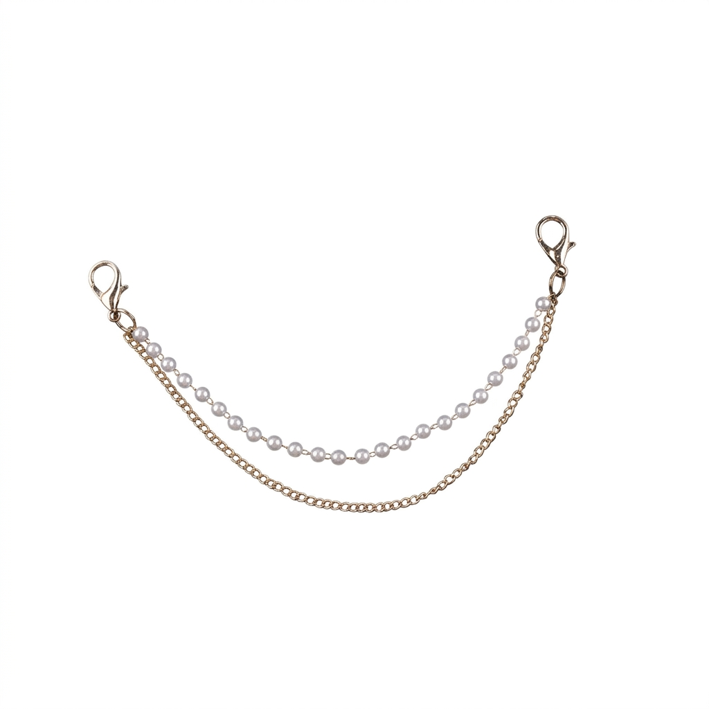CIN.6 Accesorio de cadena con perlas para tenis