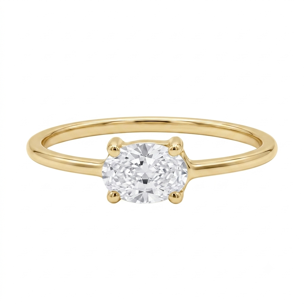 Baño de oro 18k.295 Anillo con circonia