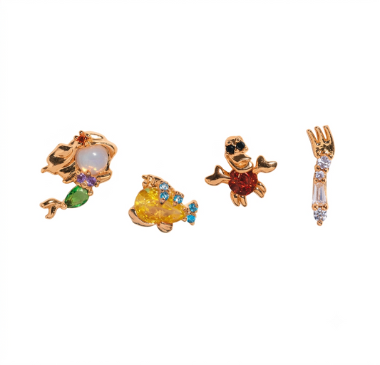 Baño de oro 18K.190 Piercing Disney la sirenita