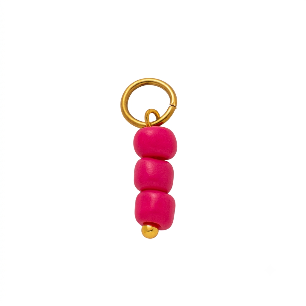 CHARM.17 Charm de perlas fucsia