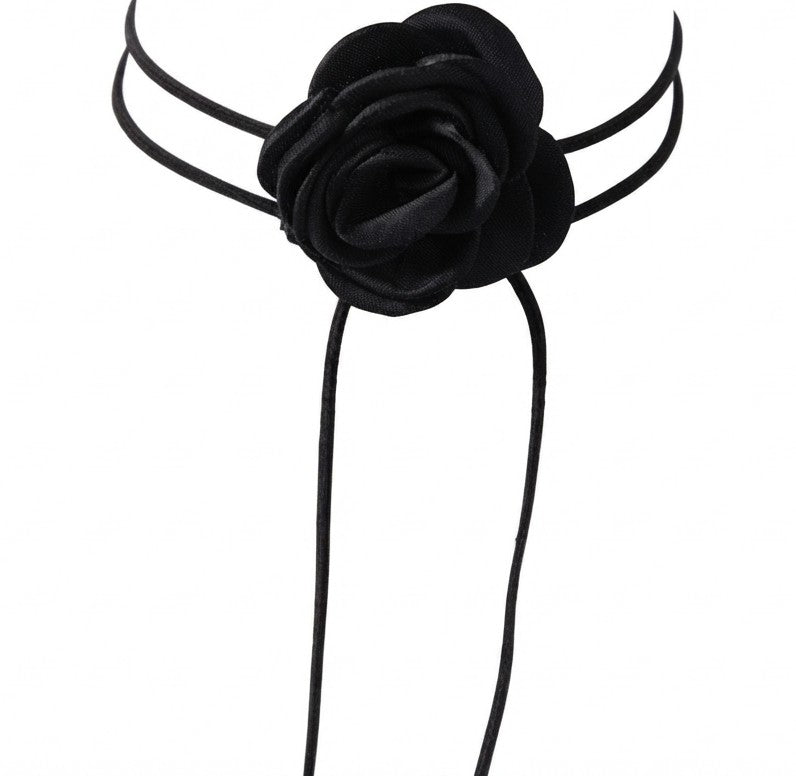 Fantasía fina CHOCK.10 Chocker de flor negra