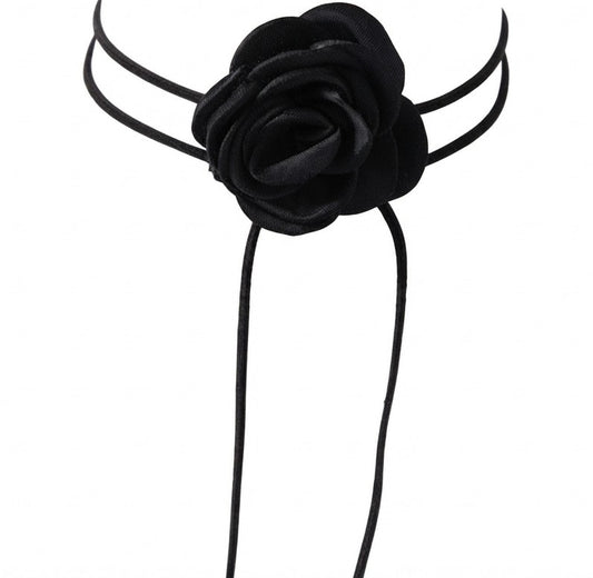 Fantasía fina CHOCK.10 Chocker de flor negra