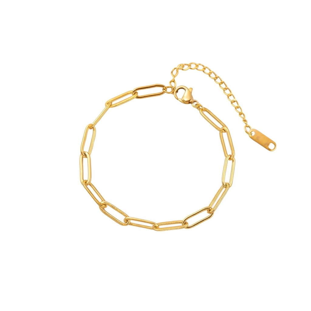 Baño de oro 18K.164 Pulsera de eslabón