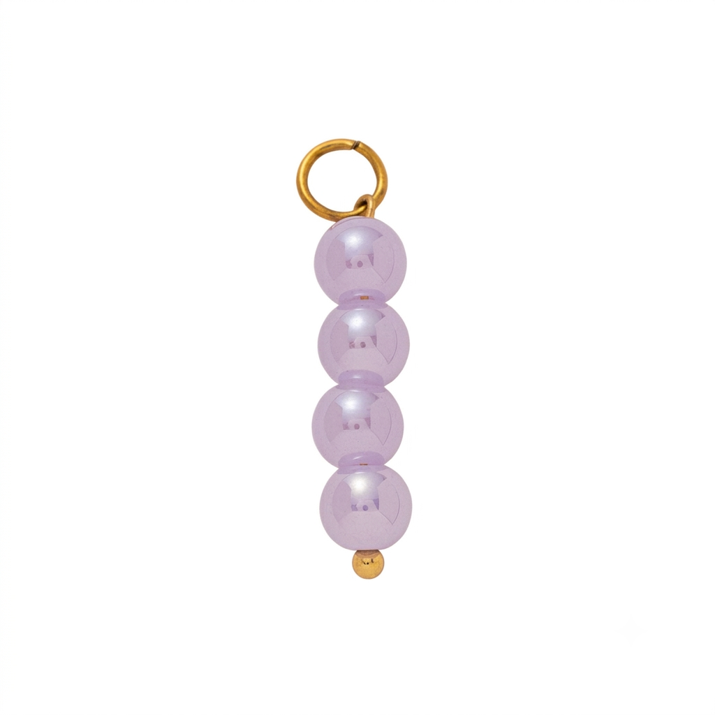 CHARM.16 Charm de perlas lila