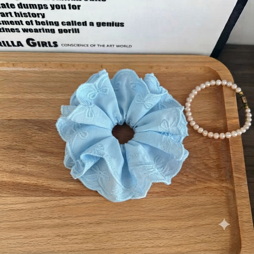 SCRUN.5 Scrunchie celeste