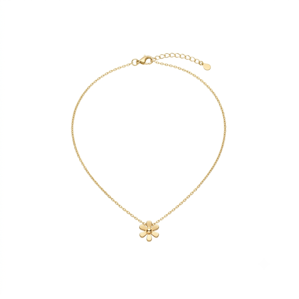 Baño de oro 18k.250 Cadena de margarita dorada