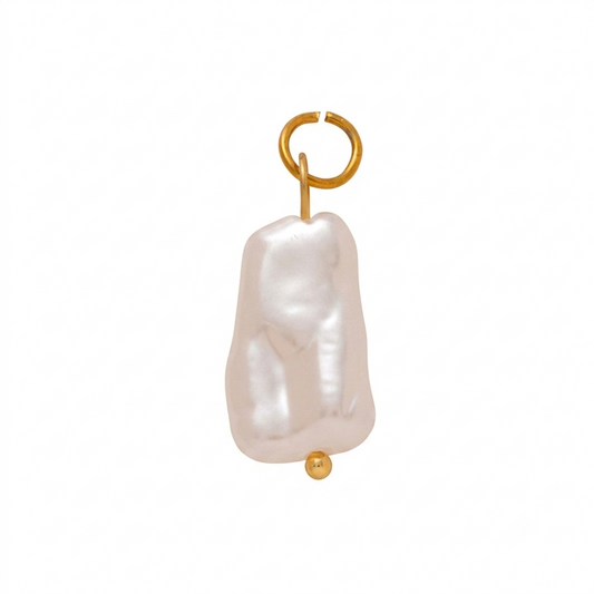 CHARM.22 Charm de perla blanca