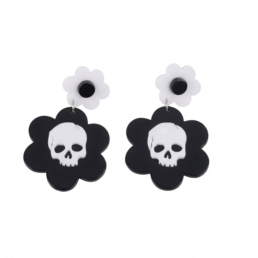 Acrílico HALL.23 Aretes de flor skeleton