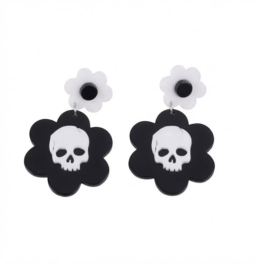 Acrílico HALL.23 Aretes de flor skeleton