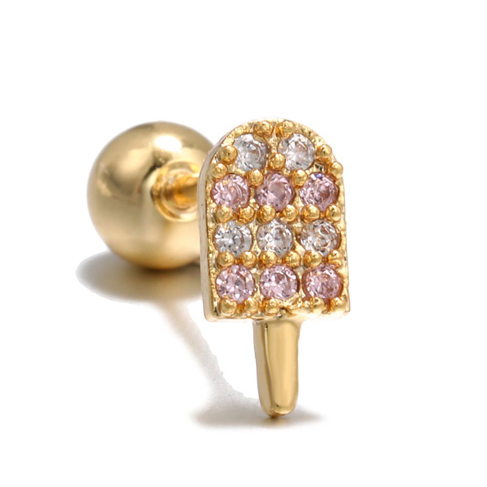 Baño de oro 18k.282 Piercing de paleta de helado