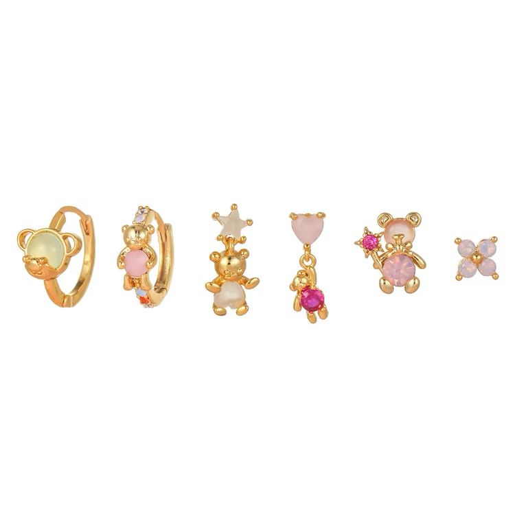 Baño de oro 18k.285 piercing de ositos