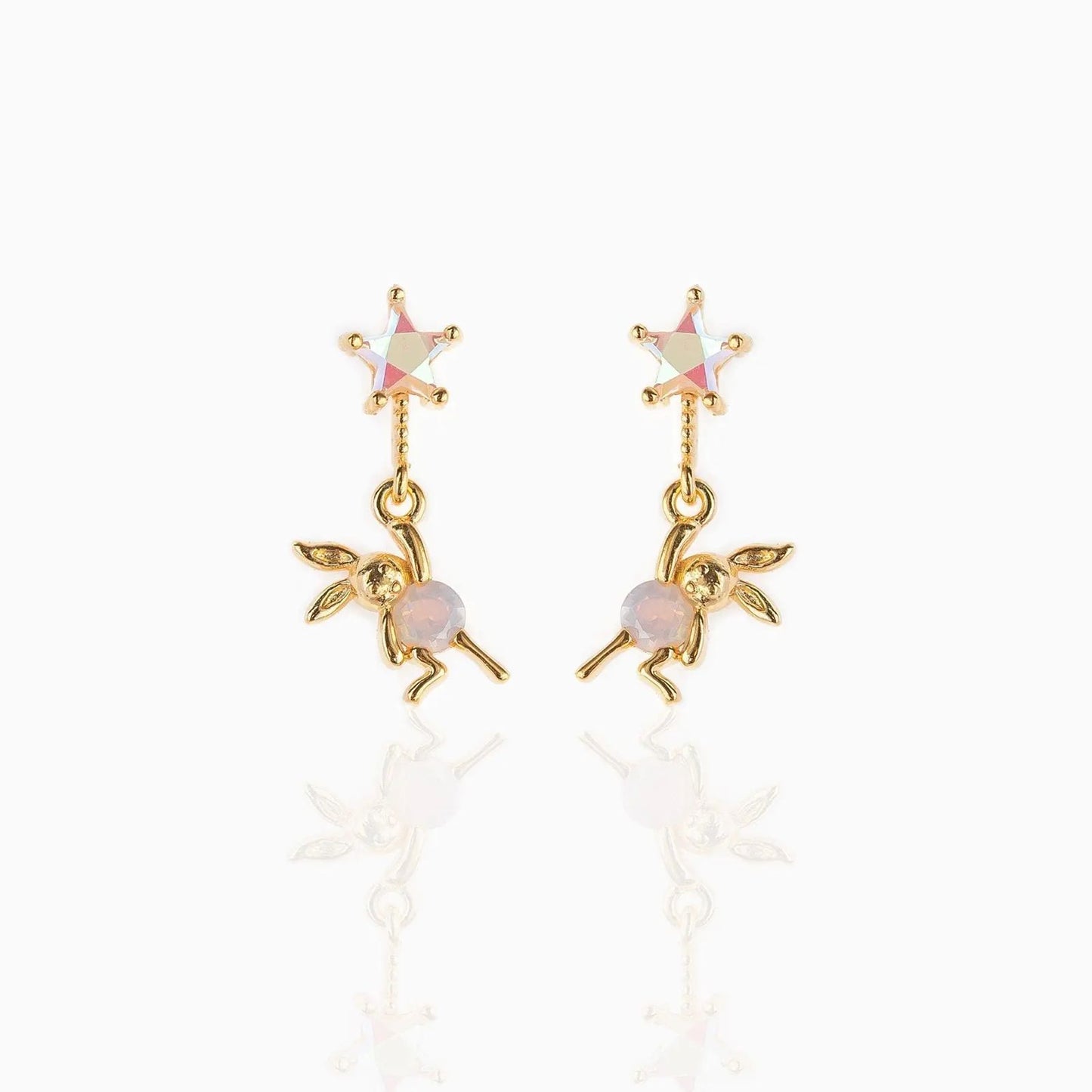 Baño de oro 18k.289 Aretes de conejito